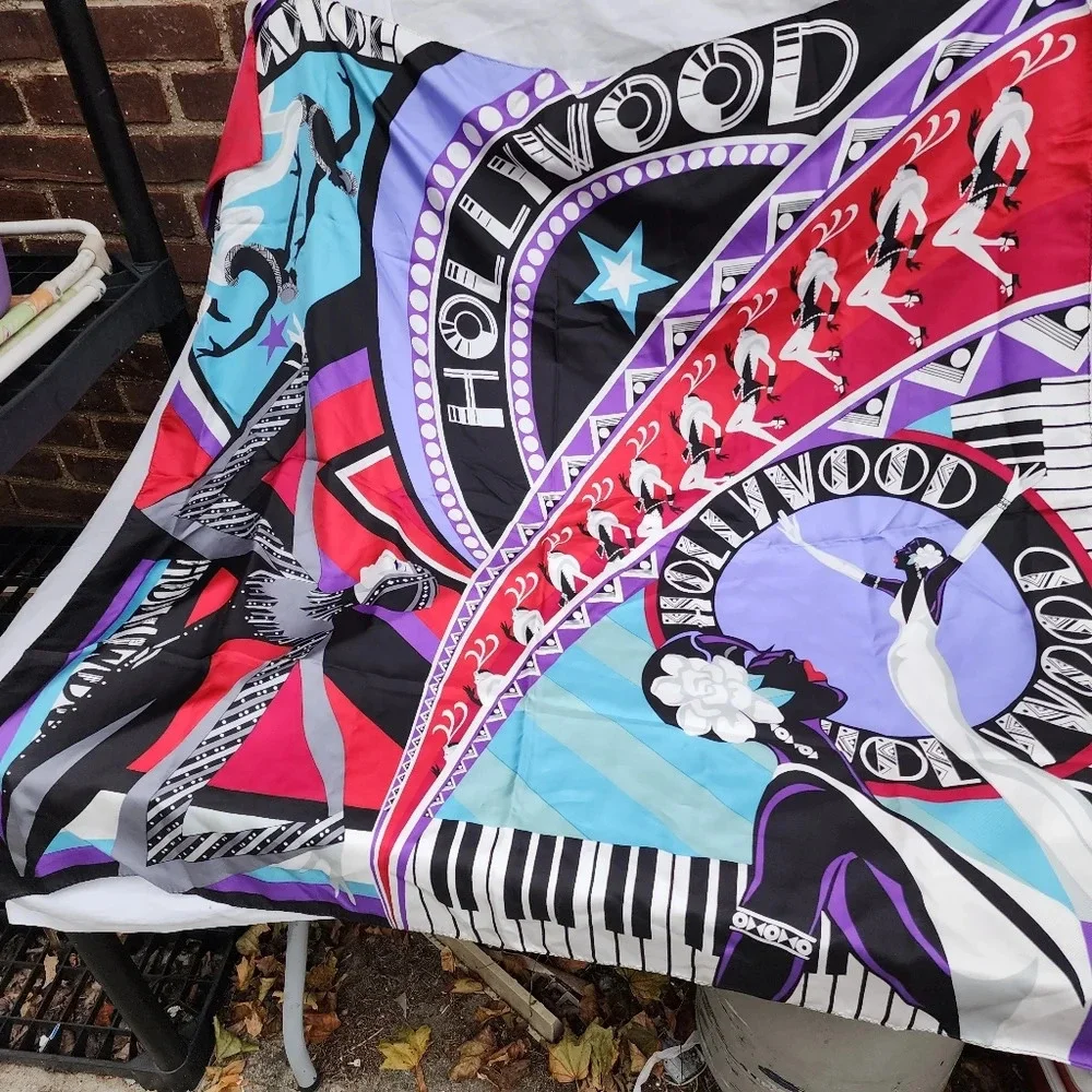 Bob Mackie HUGE Hollywood silk scarf NWOT‎